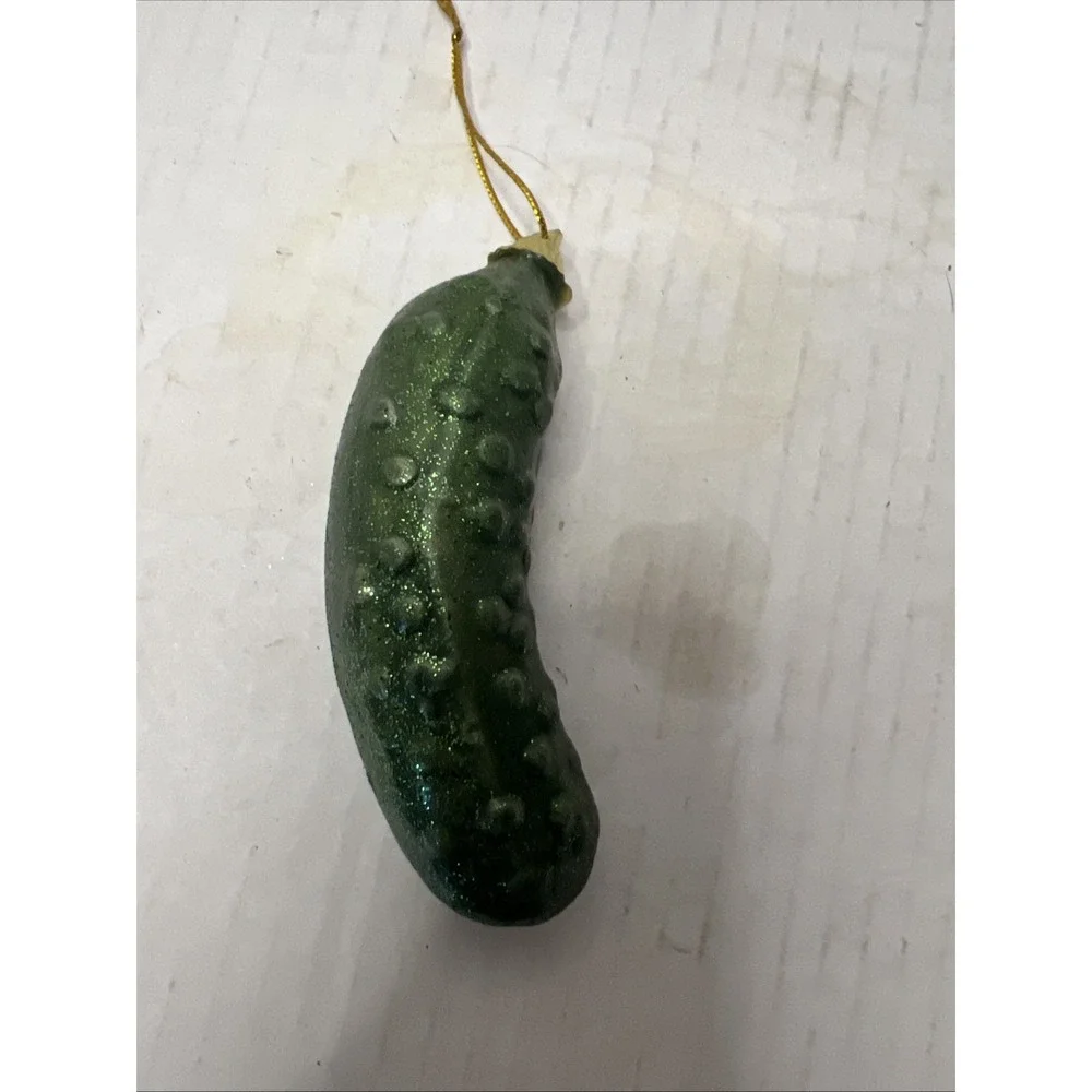 Christmas Pickle Ornament Green Foam Vintage Tradition